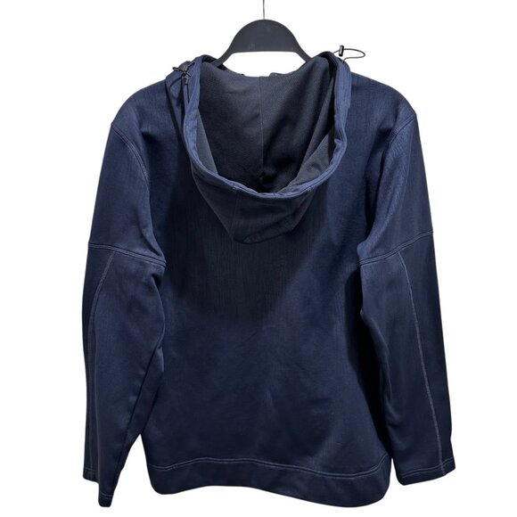 Champion Elite Mens Size M Dark Navy Blue Performance ‎ Polyester 1/4 Zip Hoodie - Picture 3 of 5